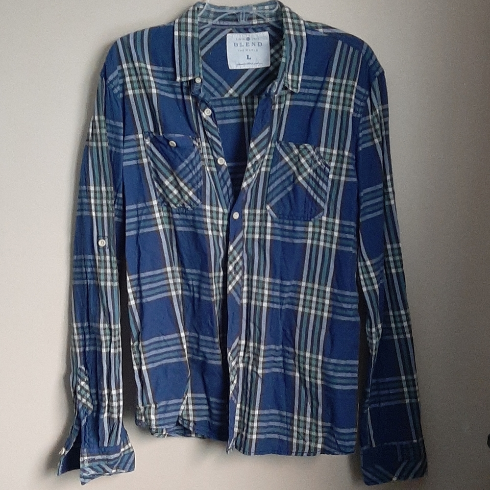 Blend Plaid Shirt - Large